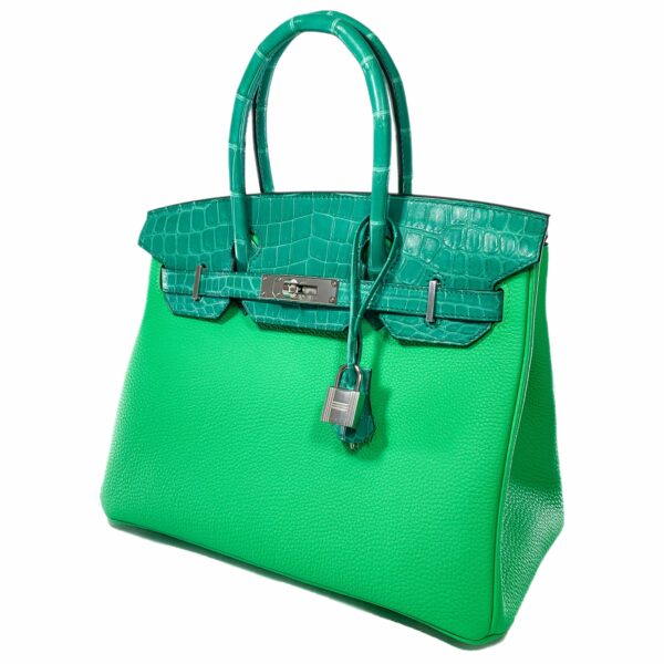 HM Birkin 30 Touch Vert Jade Vert Comics Nilo Crocodile Togo Palladium Hardware - Image 3