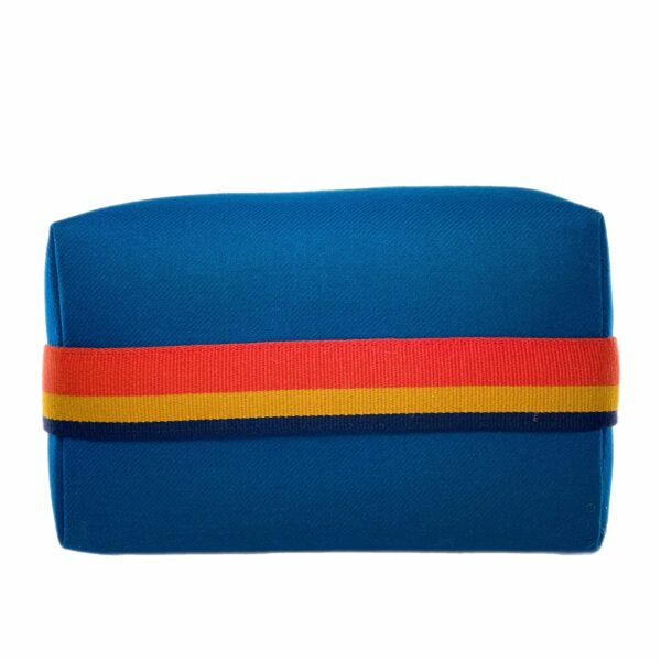 Hermès Bride-a-Brac Blue Paon Wool Rocabar Large Vanity Case - Image 7