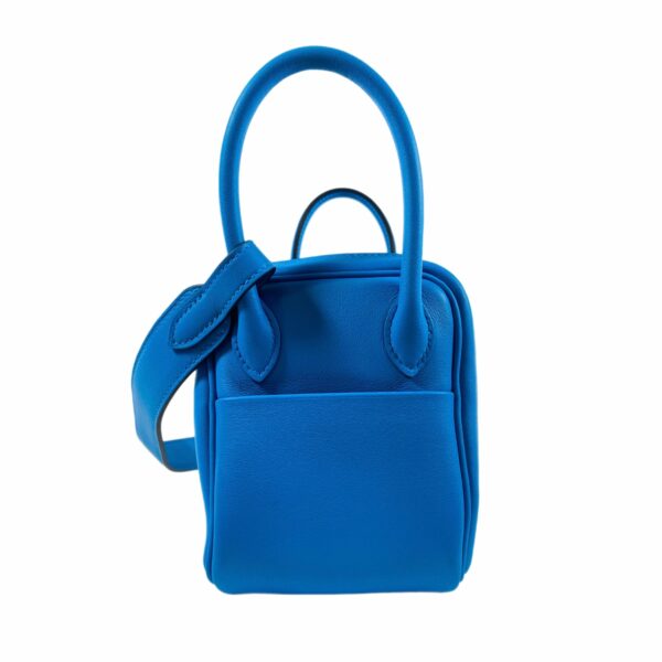 HM Mini Lindy 20 Bleu Frida Swift Palladium Hardware - Image 6