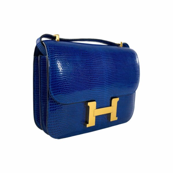 HM Constance 18 Bleu Saphir Lizard Gold Hardware - Image 7