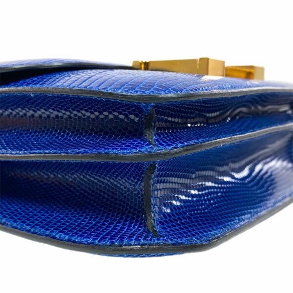 HM Constance 18 Bleu Saphir Lizard Gold Hardware - Image 10