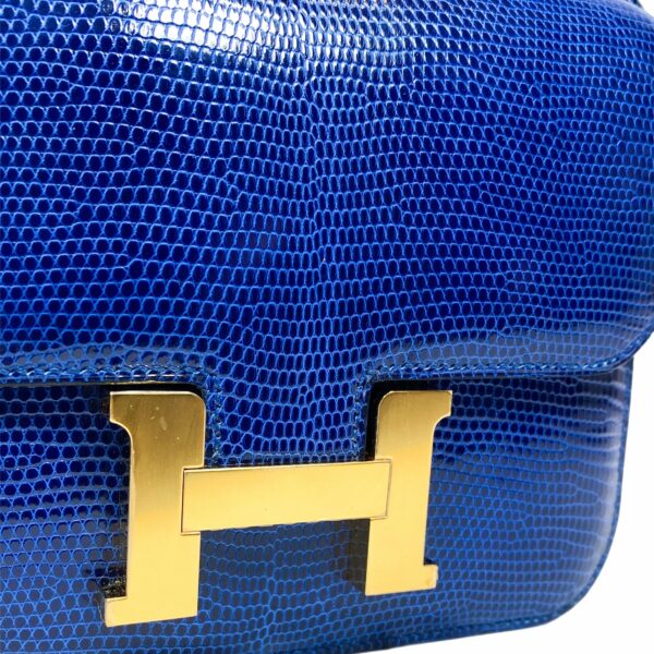 HM Constance 18 Bleu Saphir Lizard Gold Hardware - Image 12