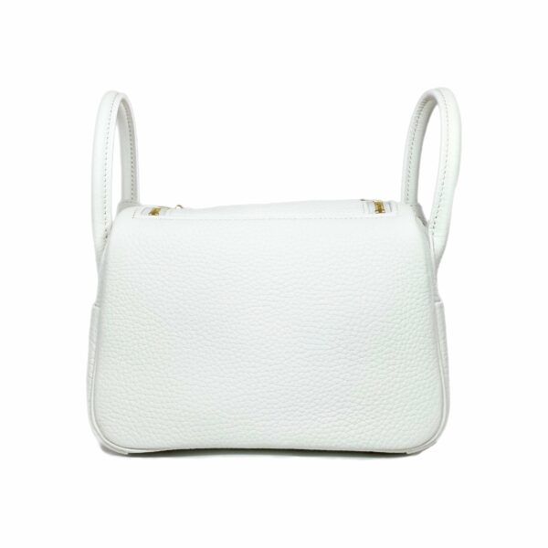 HM Mini Lindy White Clemence Gold Hardware - Image 2