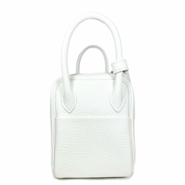 HM Mini Lindy White Clemence Gold Hardware - Image 7