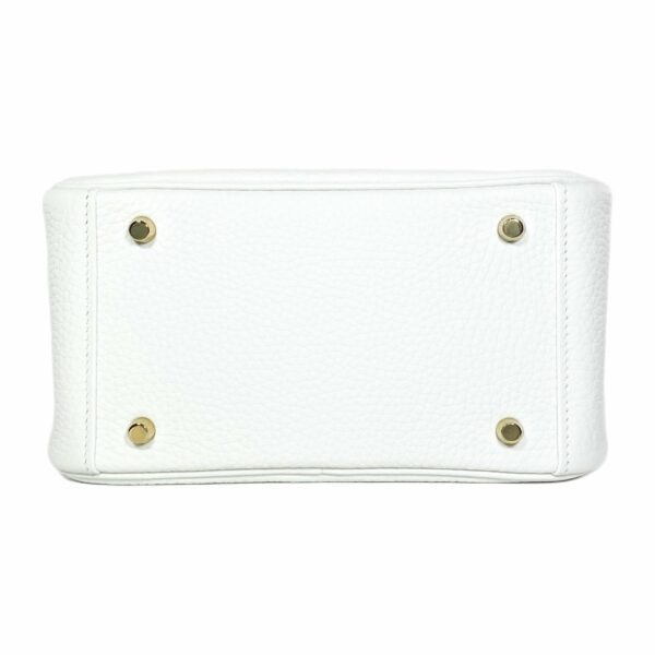 HM Mini Lindy White Clemence Gold Hardware - Image 8