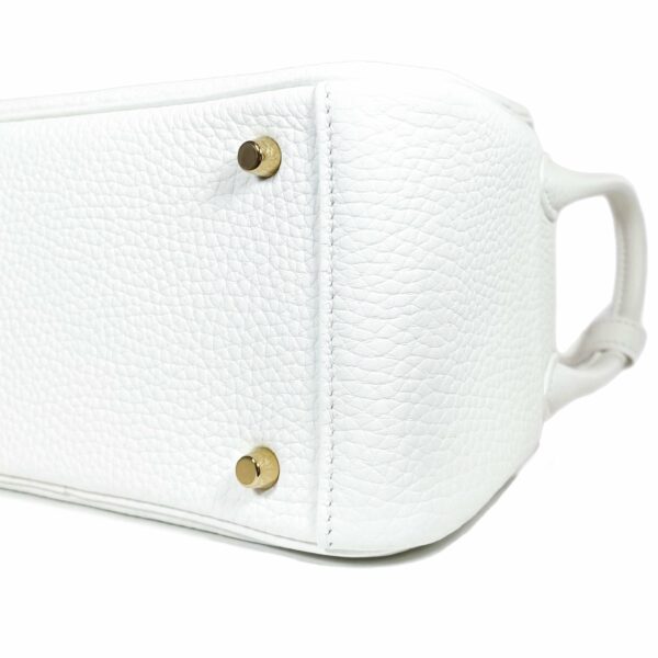 HM Mini Lindy White Clemence Gold Hardware - Image 9