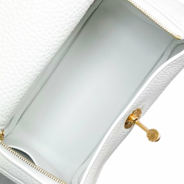 HM Mini Lindy White Clemence Gold Hardware - Image 11