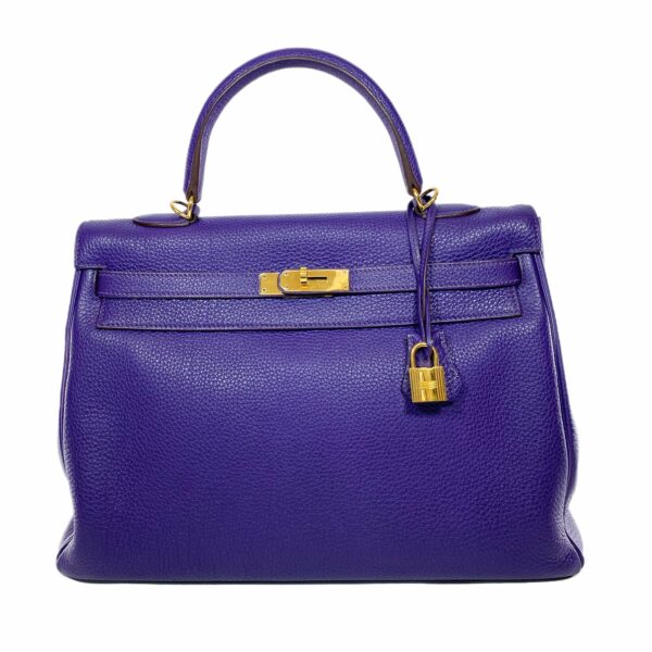 HM Kelly 35 Ultraviolet Togo Gold Hardware