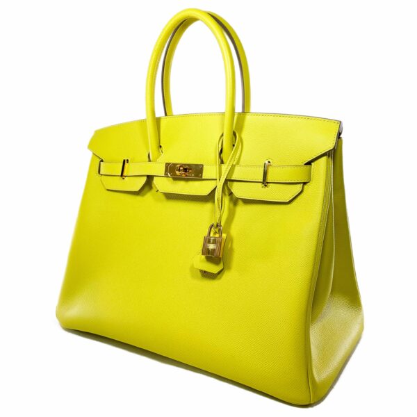 HM Birkin 35 Lime Epsom Gold Hardware - Image 3