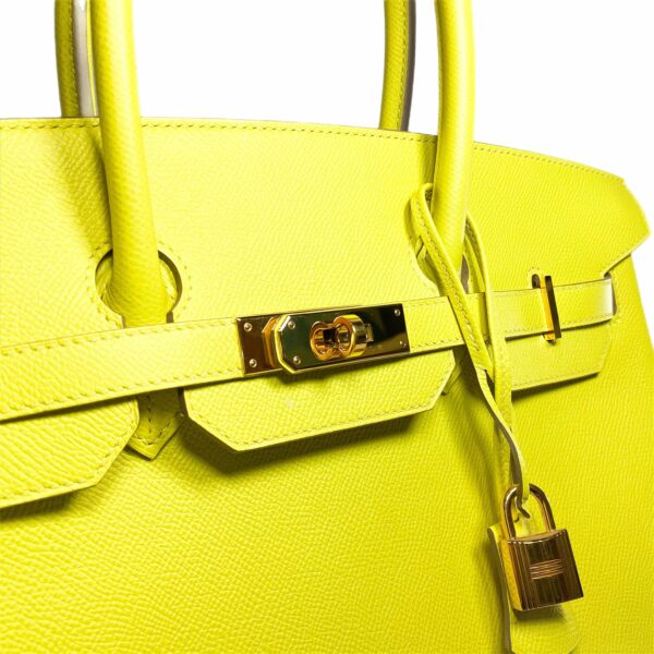 HM Birkin 35 Lime Epsom Gold Hardware - Image 11