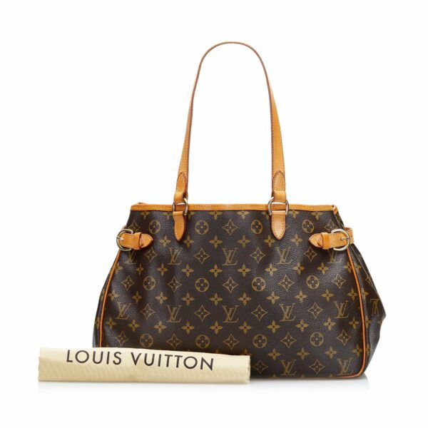 Brown LV Monogram Batignolles Horizontal Tote Bag - Image 10