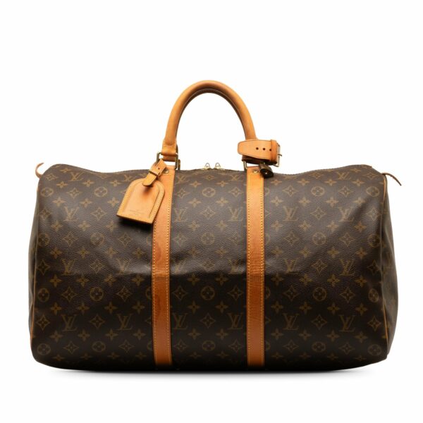 Brown LV Monogram Keepall 50 Travel Bag