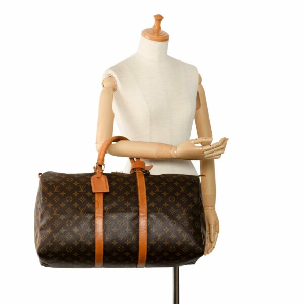 Brown LV Monogram Keepall 50 Travel Bag - Image 10