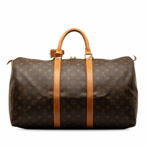 Brown LV Monogram Keepall 50 Travel Bag - Image 3