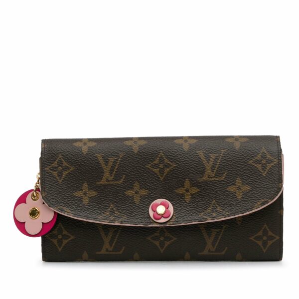 Brown LV Monogram Emilie Bloom Flowers Wallet