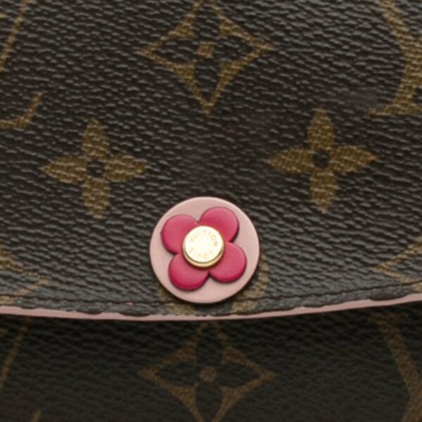 Brown LV Monogram Emilie Bloom Flowers Wallet - Image 11