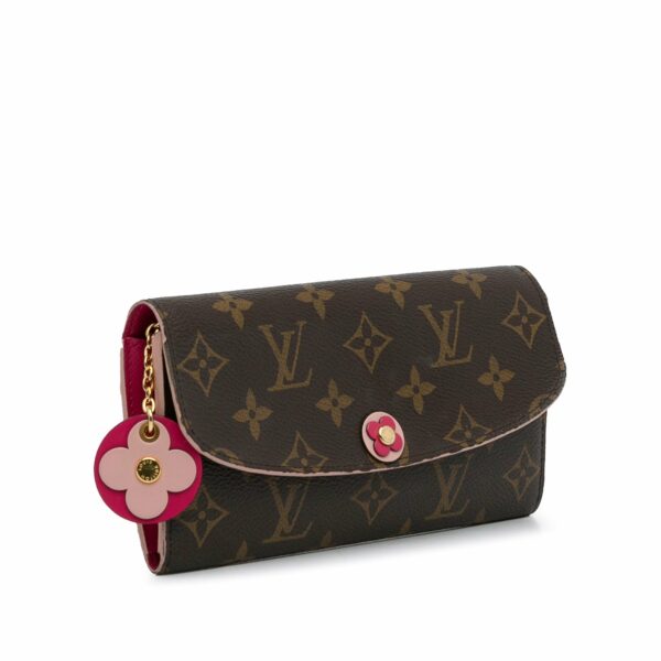 Brown LV Monogram Emilie Bloom Flowers Wallet - Image 2