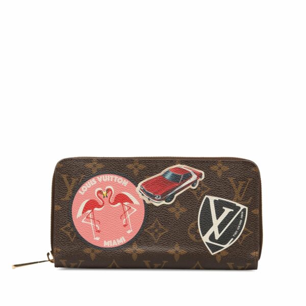 Brown LV Monogram World Tour Zippy Long Wallet