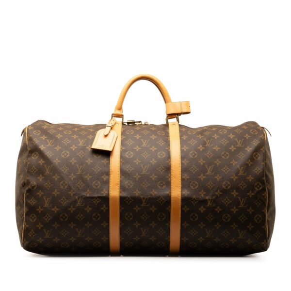 Brown LV Monogram Keepall 60 Travel Bag