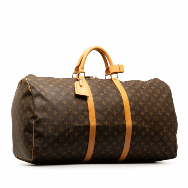 Brown LV Monogram Keepall 60 Travel Bag - Image 2