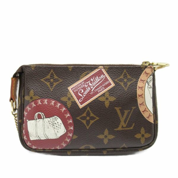 Brown LV Monogram Patch Mini Pochette Accessoires Shoulder Bag - Image 3