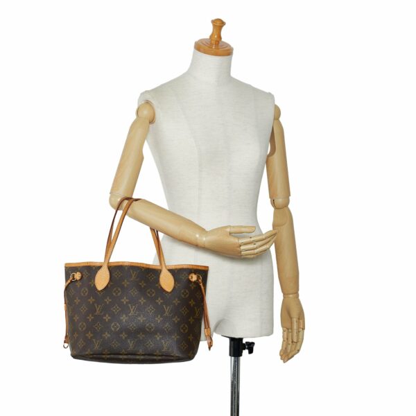 Brown LV Monogram Neverfull PM Tote Bag - Image 12