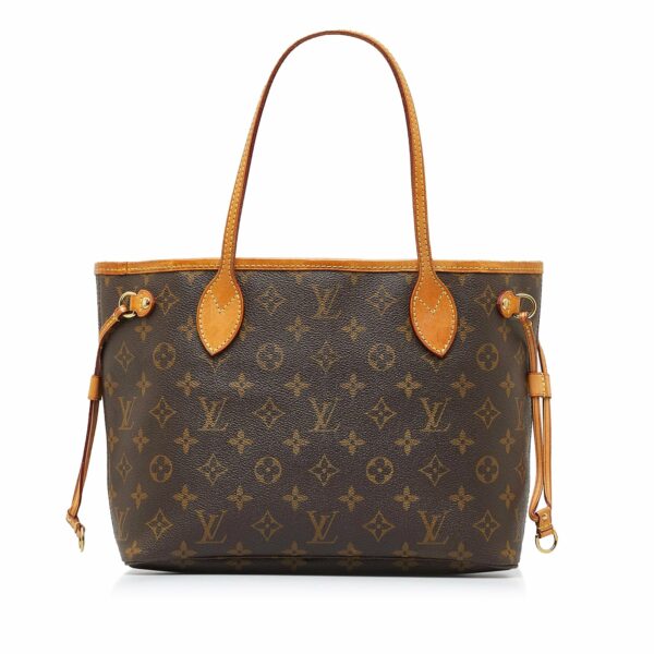 Brown LV Monogram Neverfull PM Tote Bag - Image 2