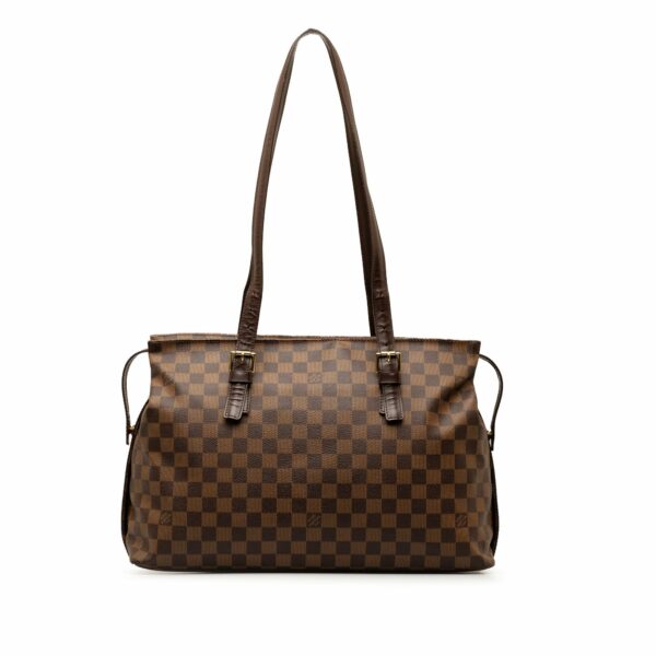 Brown LV Damier Ebene Chelsea Shoulder Bag