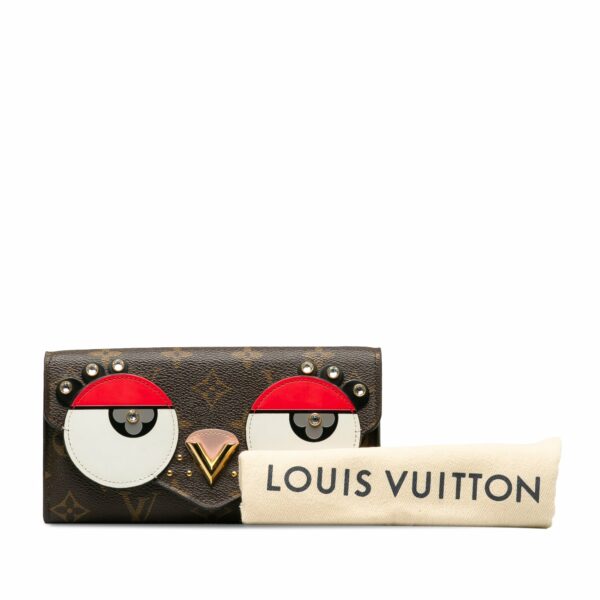 Brown LV Monogram Valentines Bird Sarah Wallet - Image 14