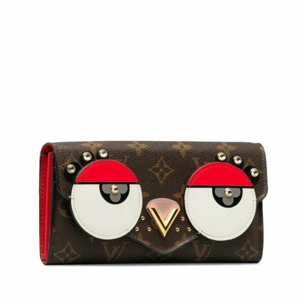 Brown LV Monogram Valentines Bird Sarah Wallet - Image 2