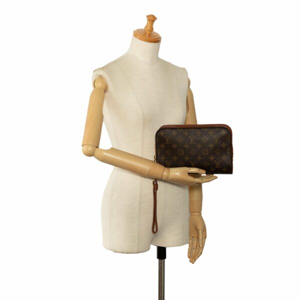 Brown LV Monogram Orsay Clutch Bag - Image 9