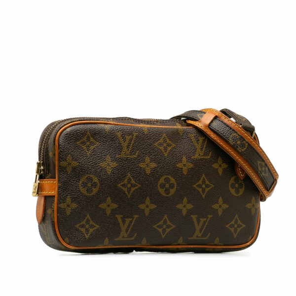 Brown LV Monogram Pochette Marly Bandouliere Crossbody Bag - Image 2