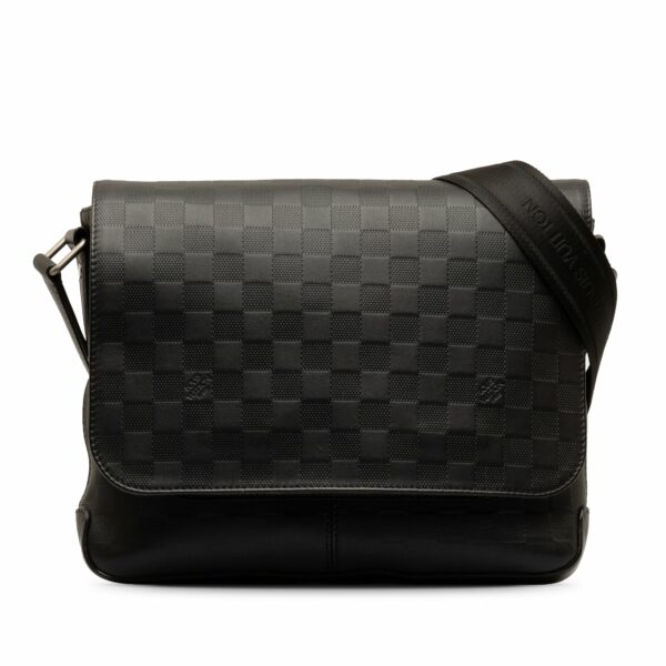 Black LV Damier Infini District PM Crossbody Bag