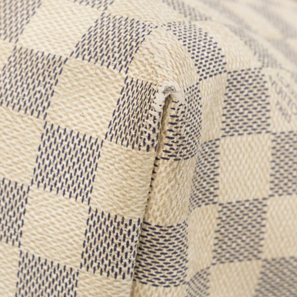 White LV Damier Azur Iena MM Tote Bag - Image 15