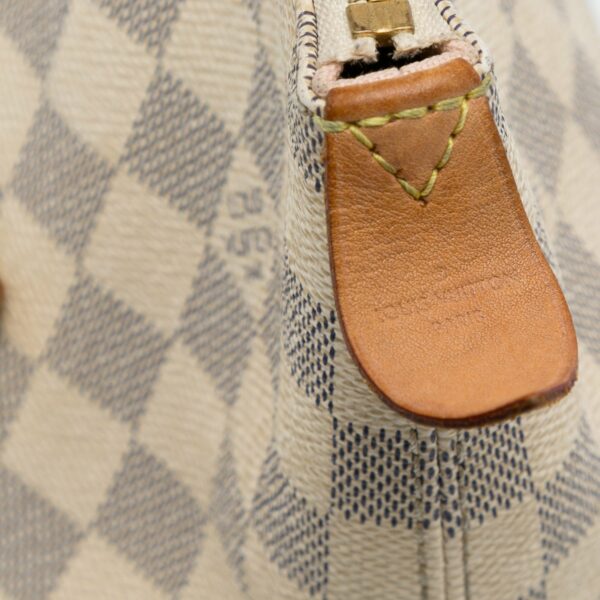 White LV Damier Azur Iena MM Tote Bag - Image 16