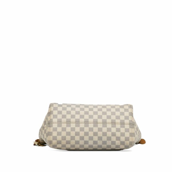 White LV Damier Azur Iena MM Tote Bag - Image 5