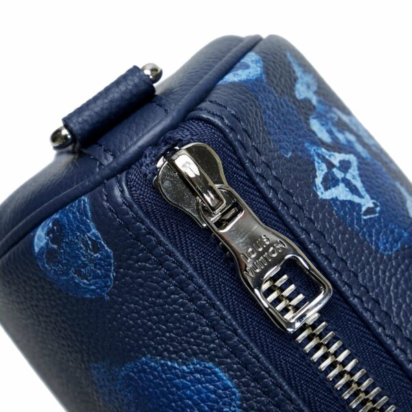 Blue LV Monogram Ink Watercolor Keepall XS Satchel - Image 7