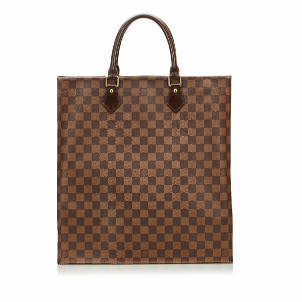 Brown LV Damier Ebene Sac Plat Tote Bag - Image 8