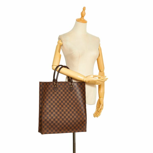 Brown LV Damier Ebene Sac Plat Tote Bag - Image 7