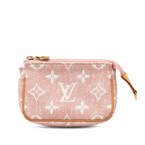 Pink LV Micro Monogram Jacquard Denim Pochette Accessoires Pouch