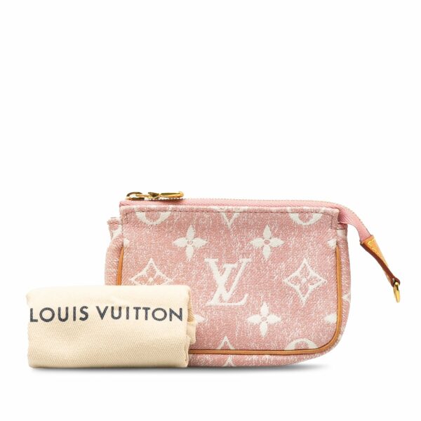 Pink LV Micro Monogram Jacquard Denim Pochette Accessoires Pouch - Image 11