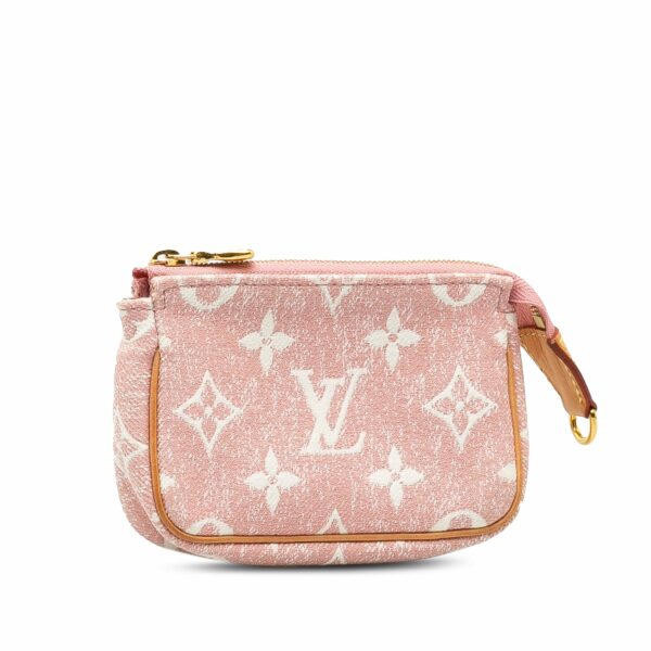 Pink LV Micro Monogram Jacquard Denim Pochette Accessoires Pouch - Image 2