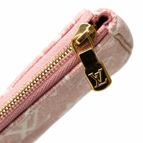 Pink LV Micro Monogram Jacquard Denim Pochette Accessoires Pouch - Image 7