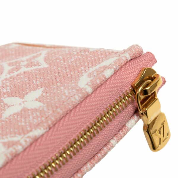 Pink LV Micro Monogram Jacquard Denim Pochette Accessoires Pouch - Image 8