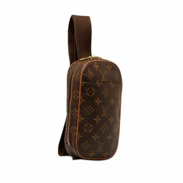 Brown LV Monogram Pochette Gange Crossbody Bag - Image 2