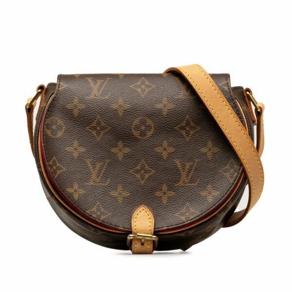 Brown LV Monogram Sac Tambourine Crossbody Bag