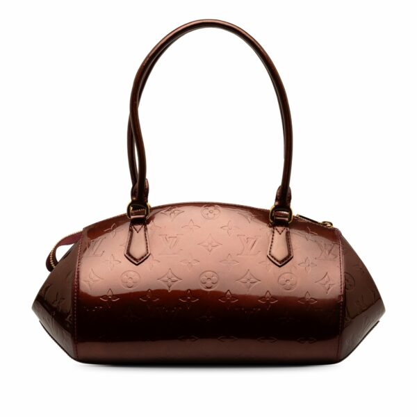 Red LV Monogram Vernis Sherwood PM Shoulder Bag - Image 3