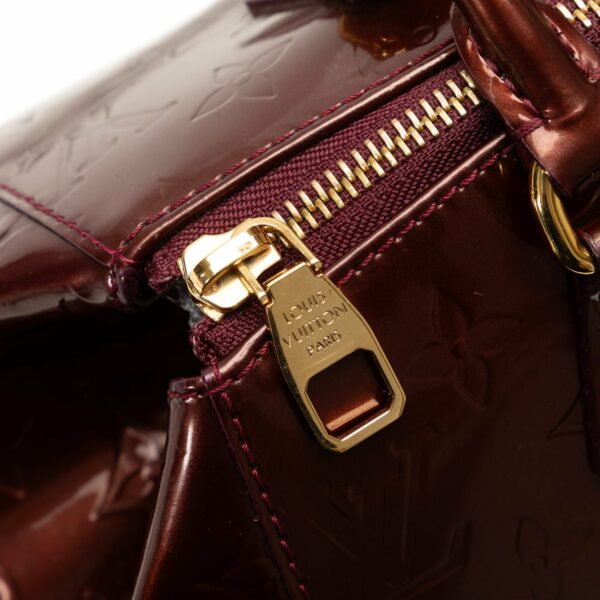 Red LV Monogram Vernis Sherwood PM Shoulder Bag - Image 8