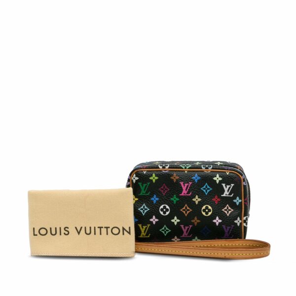 Black LV Monogram Multicolore Trousse Wapity Pouch - Image 11