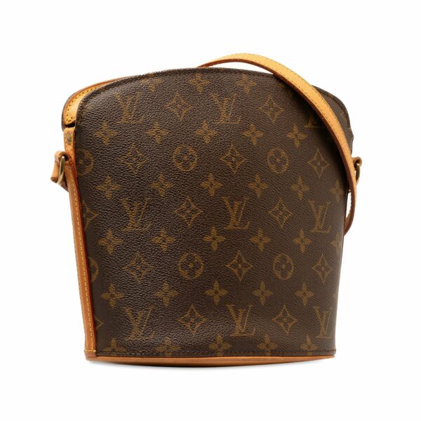 Brown LV Monogram Drouot Crossbody Bag - Image 2